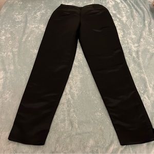 Isabel Ardee Pants Black Satin Straight Leg